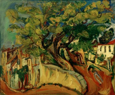 Ch. Soutine, Landscape in Cagnes with Tree by Chaim Soutine